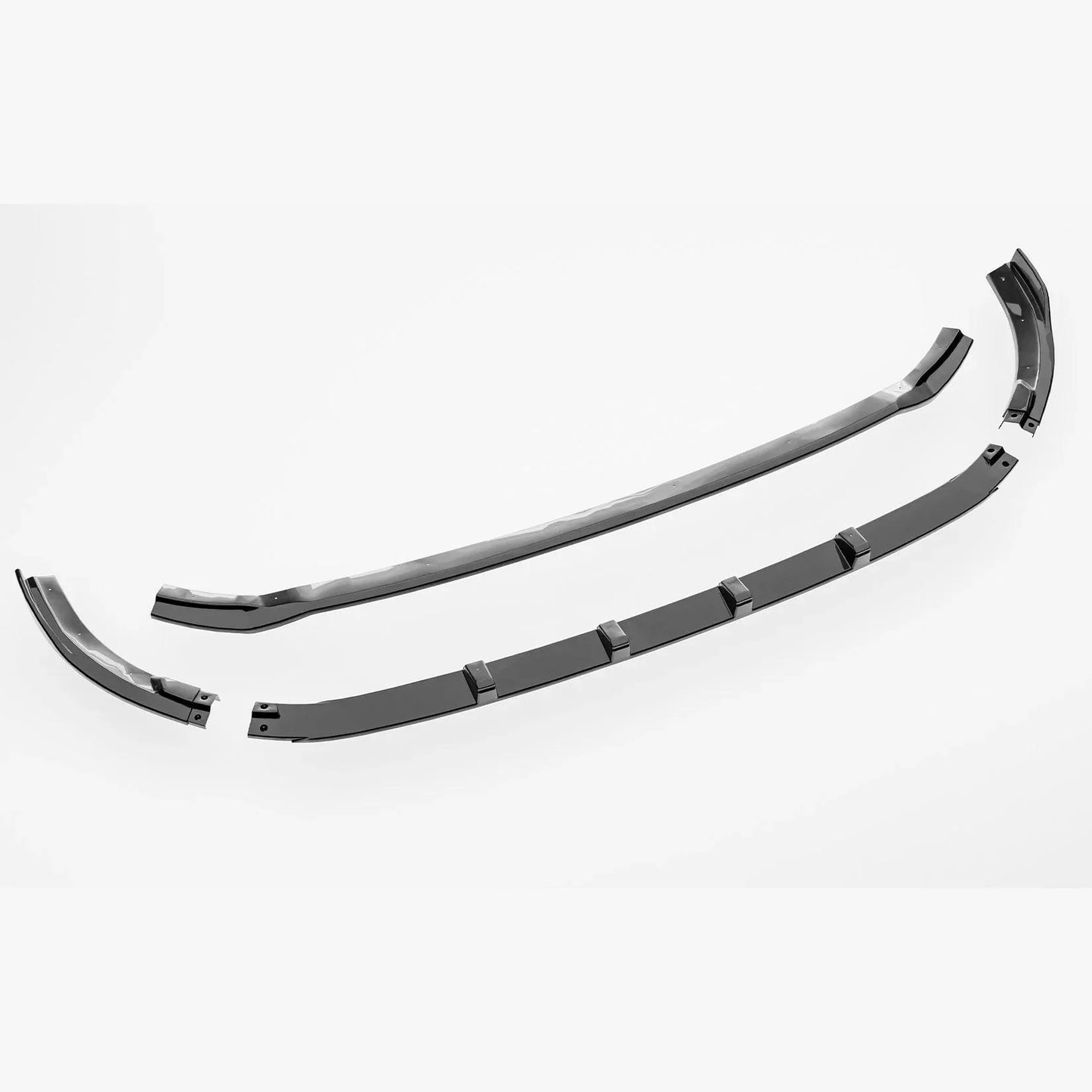 Ford Transit Custom MK2 2024 On Front Splitter Gloss Black V2 - TMC Motorsport