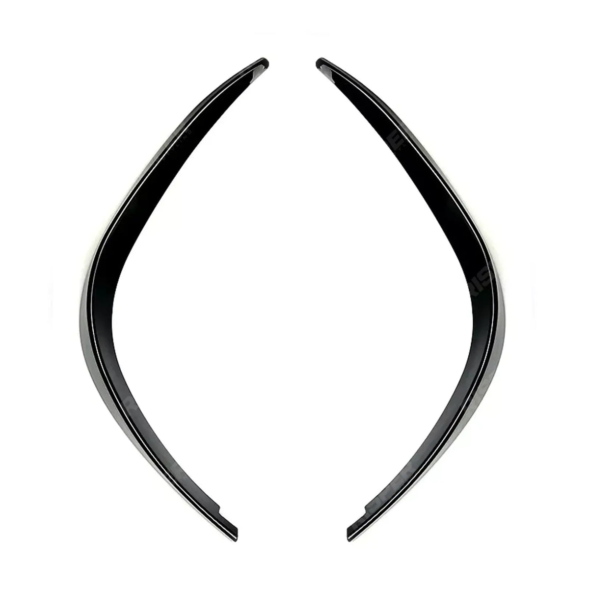 FRONT CANARDS IN GLOSS BLACK For MERCEDES A CLASS AMG LINE 2018-2024 SEDAN / HATCHBACK