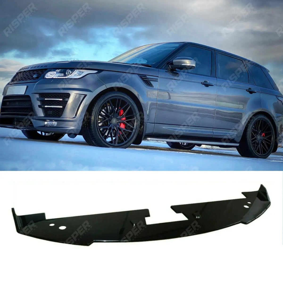 Front Lumma Splitter In Black For Range Rover Sport L494 Kit Only