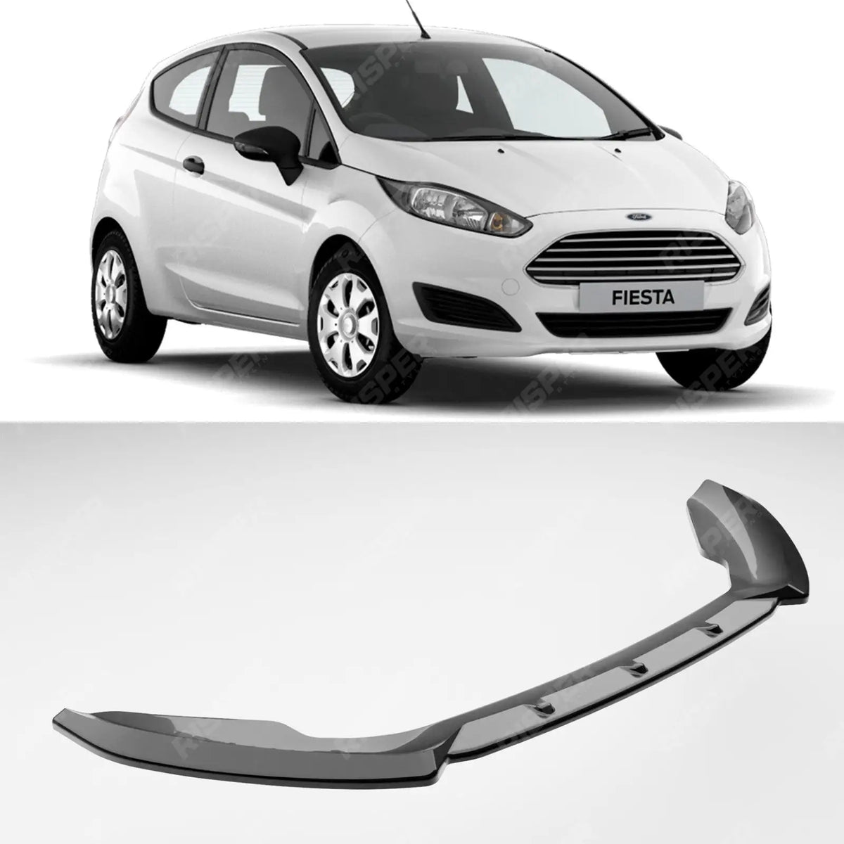 Front Splitter Gloss Black For Ford Fiesta MK7 Facelift 12-17 Risper