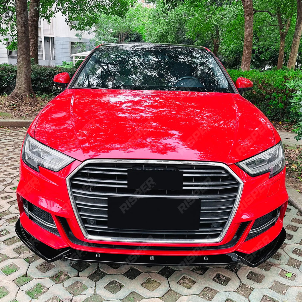 Front Splitter in Gloss Black For Audi A3 S3 8v Facelift S LINE 2017-2020