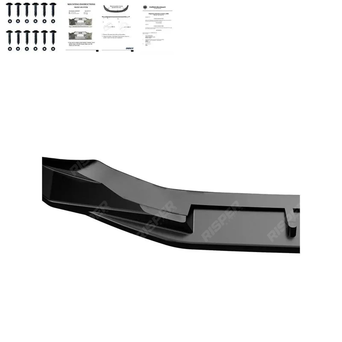 Front Splitter In Gloss Black For Audi S3 8Y 2020-2024 - A3 S-Line 8Y 2020-2024