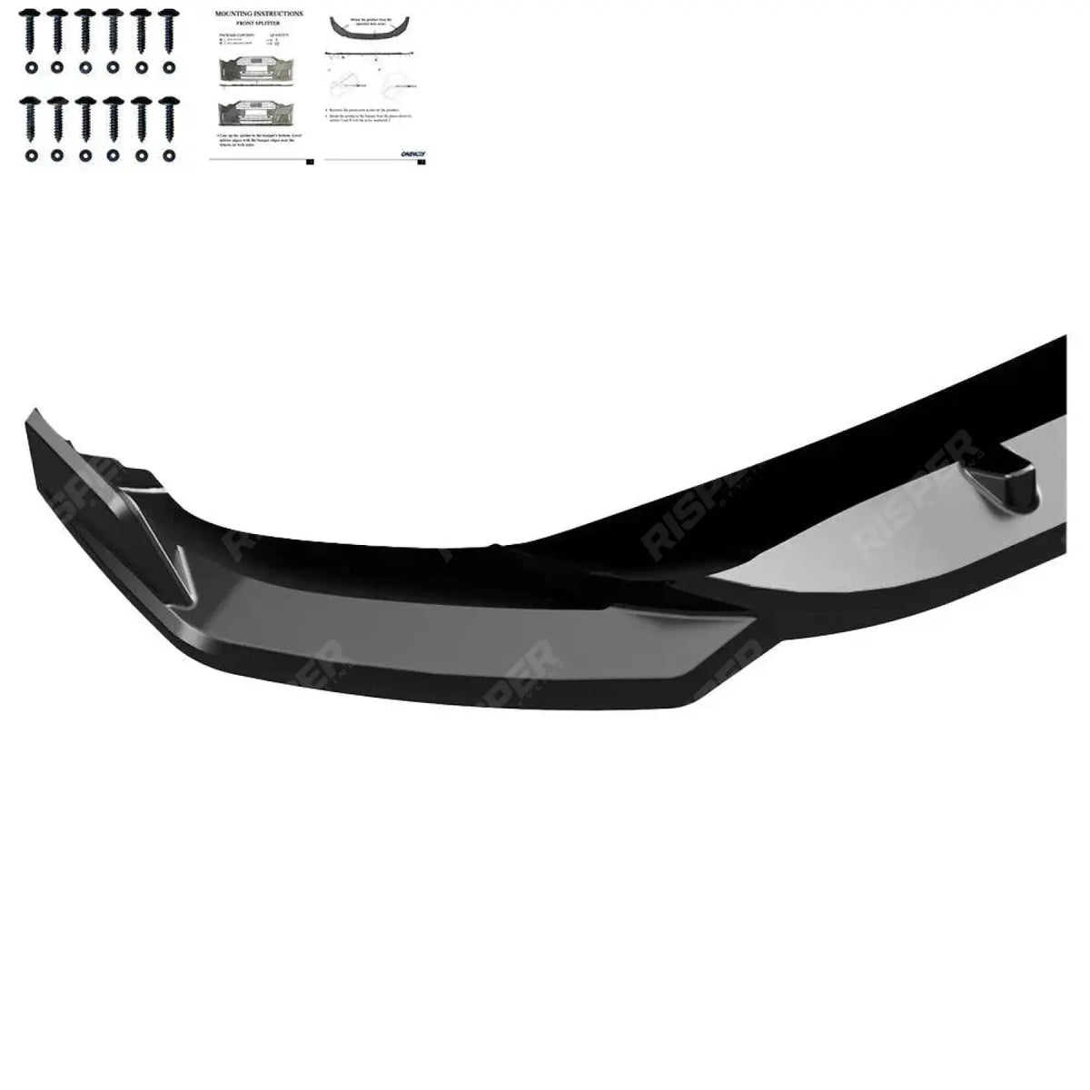 Front Splitter In Gloss Black For Audi SQ5 / Q5 S-Line Mk2 Facelift 2020-2024