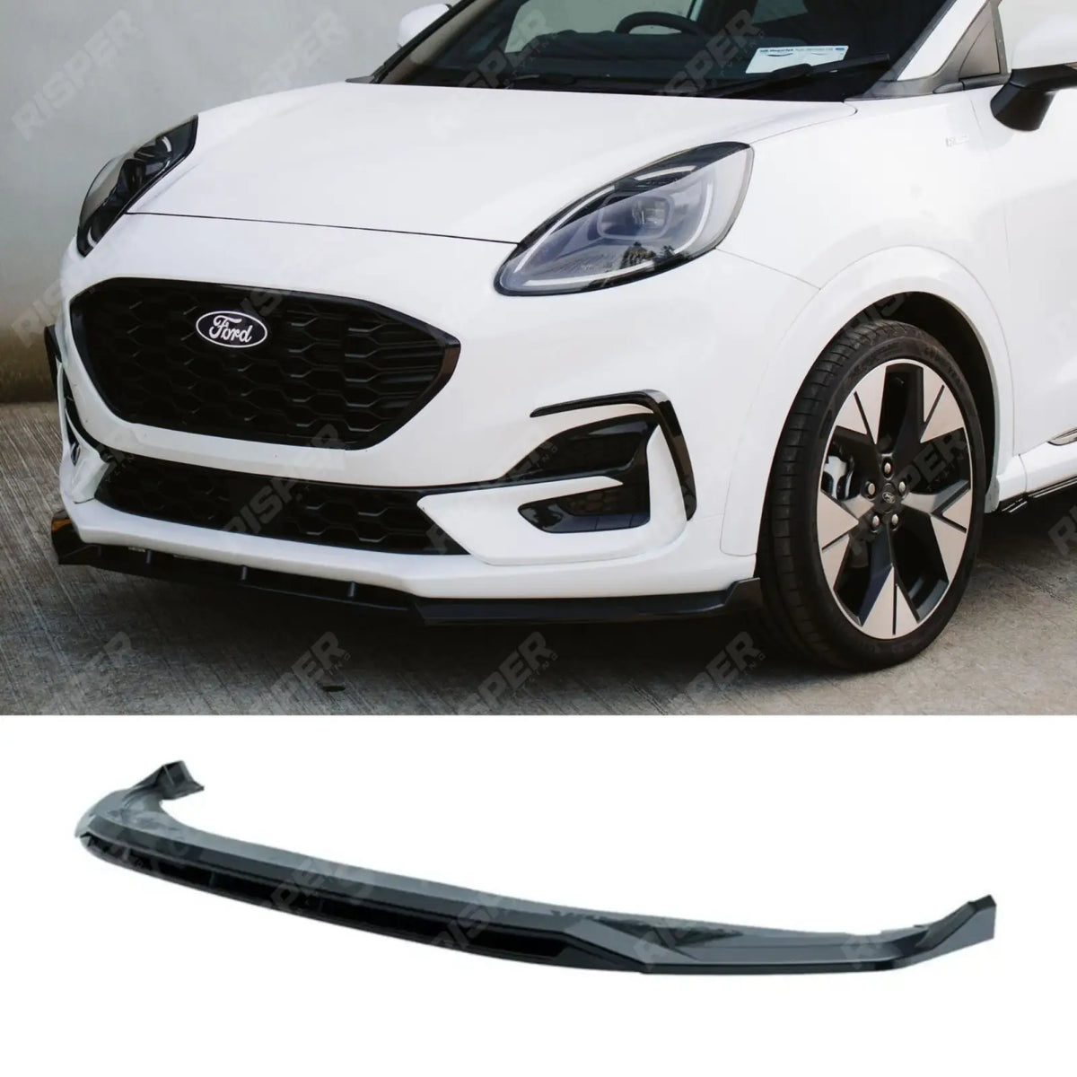 Front Splitter In Gloss Black For Ford Puma ST Line & ST Line X 2019+