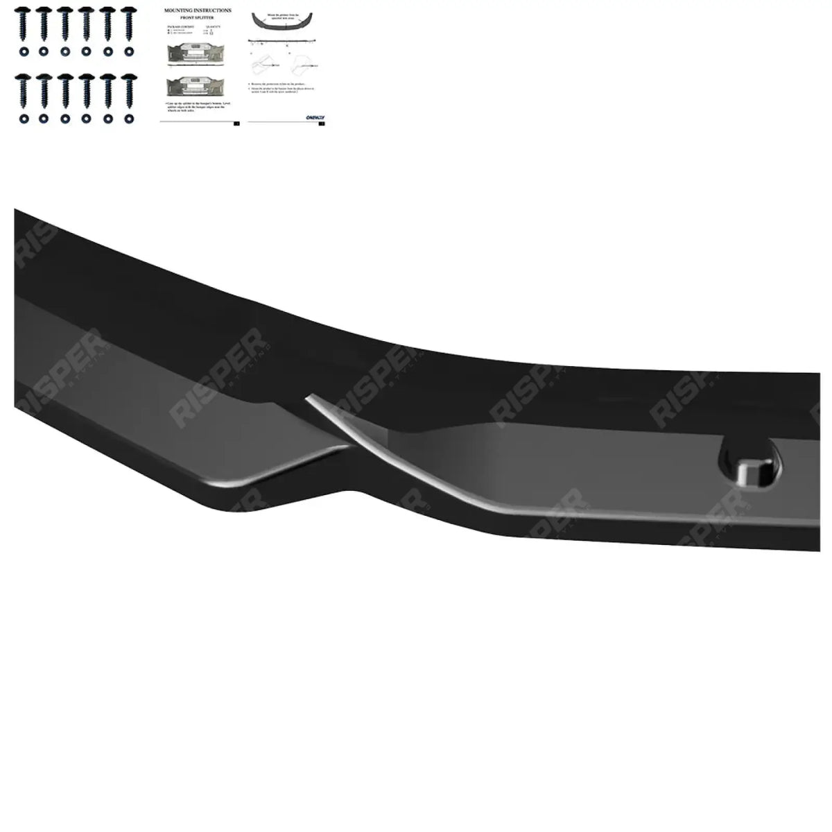 Front Splitter In Gloss Black For Hyundai I20 N Mk3 2020+