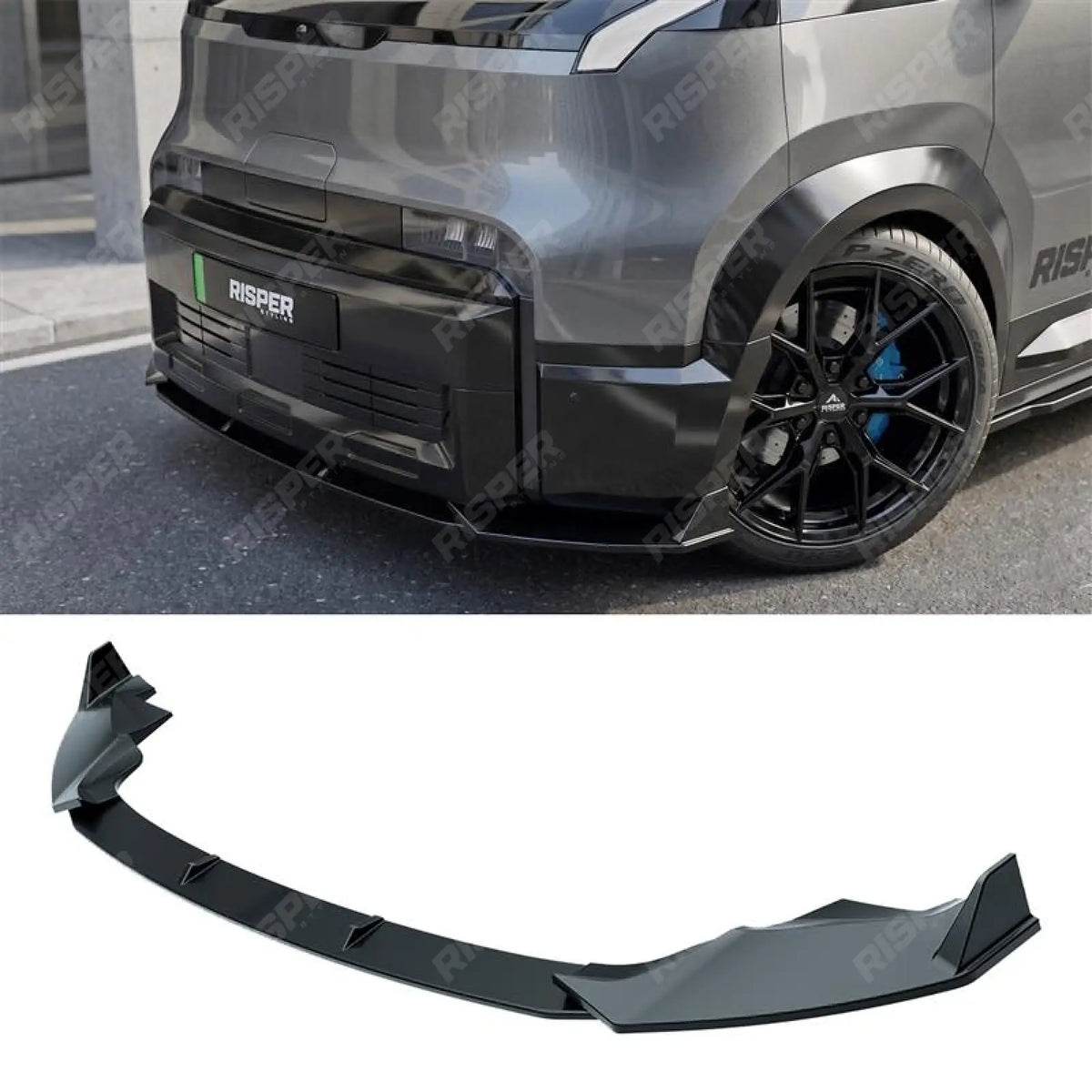 Front Splitter in Gloss Black For Kia Pv5 Cargo & Passenger 2025+