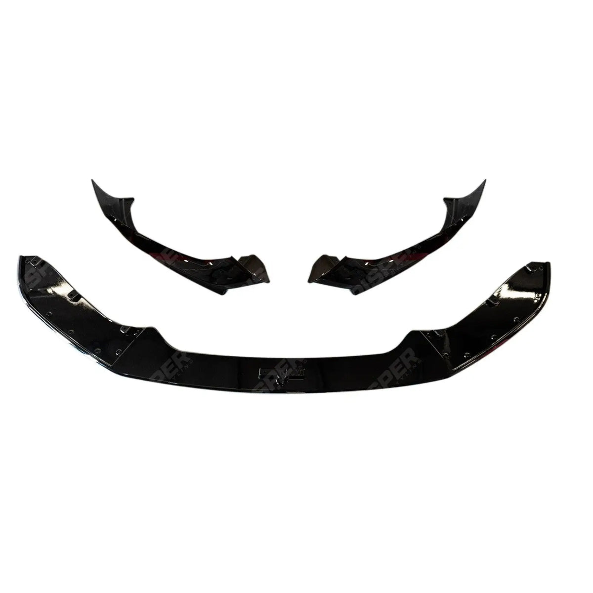 Front Splitter Lip In Gloss Black For BMW 1 Series F20 M Sport LCI Facelift 2015-2019