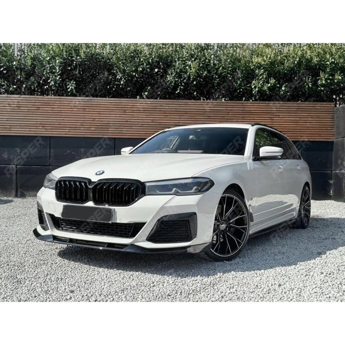 Front Splitter Lip In Gloss Black For BMW 5 Series G30 M Sport LCI Facelift 2021+