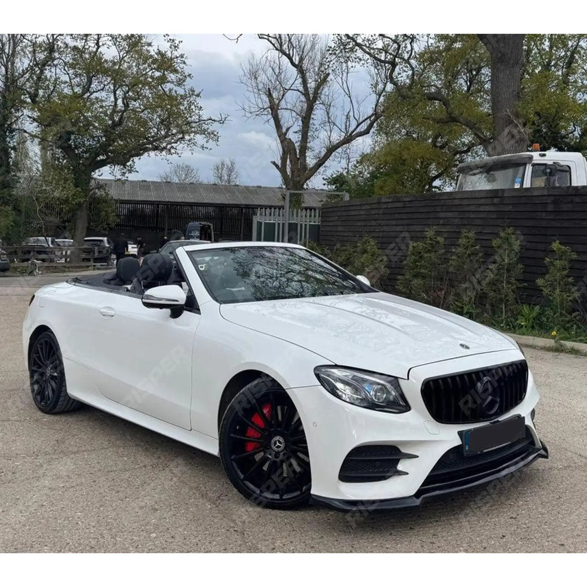 Front Splitter Lip In Gloss Black For Mercedes E-Class 'E63S AMG Brabus' W213 2016-2020