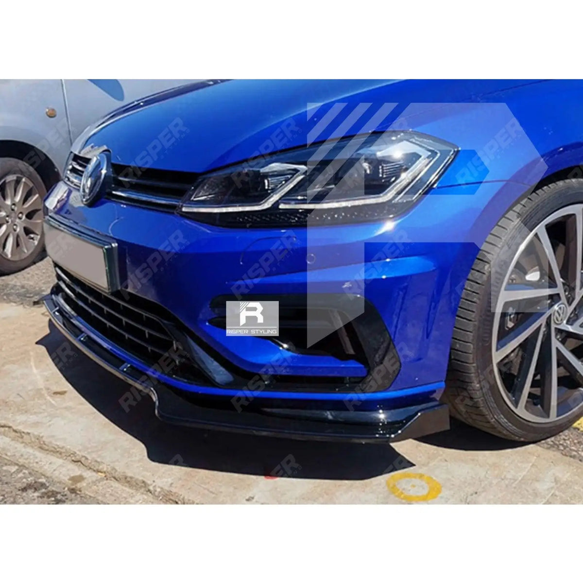 Front Splitter Lip In Gloss Black For Volkswagen Golf MK7/7.5 2012 2017 GTD, GTI, R, R-Line