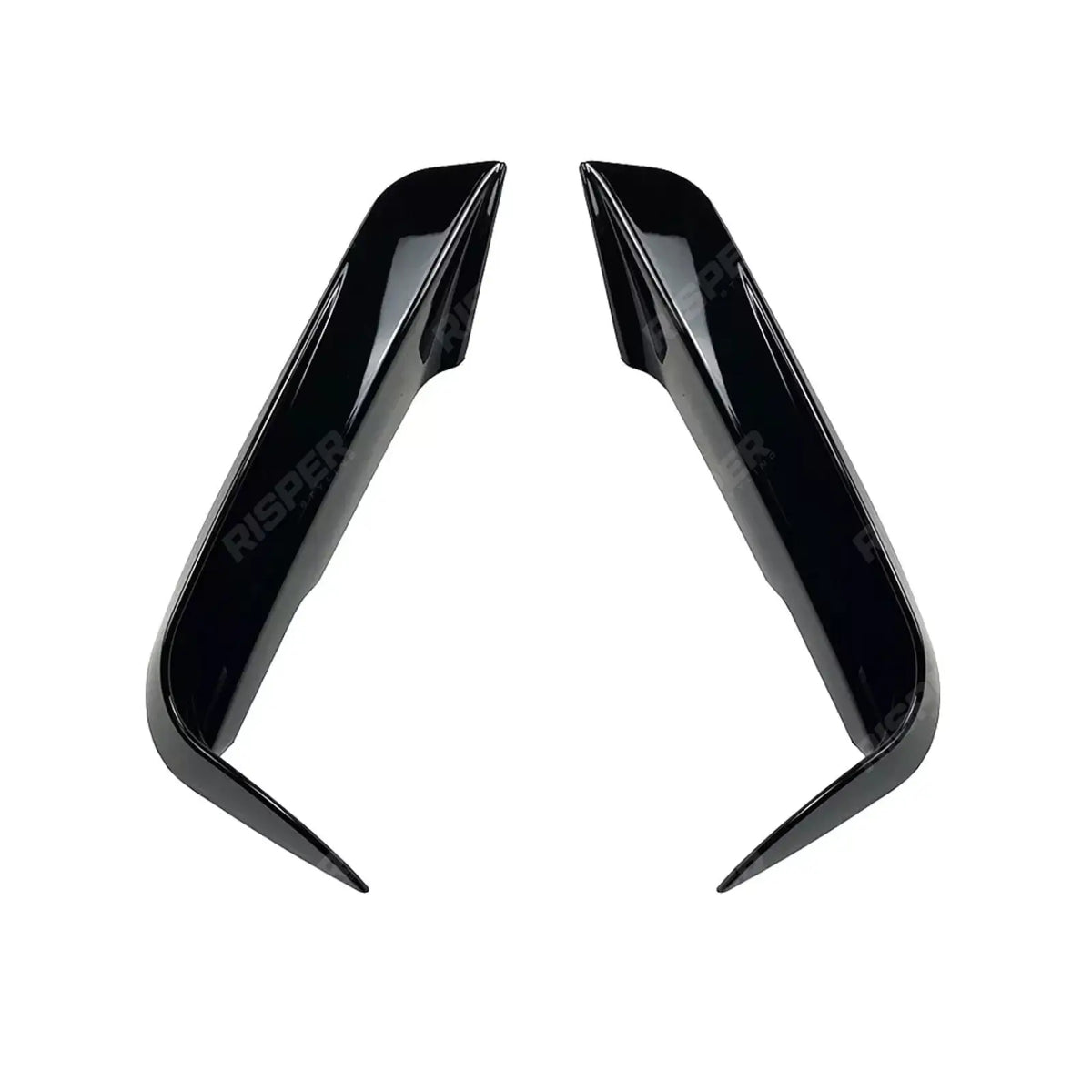 FRONT UPPER CANARDS IN GLOSS BLACK For BMW 3 SERIES F30 M SPORT 2012-2019