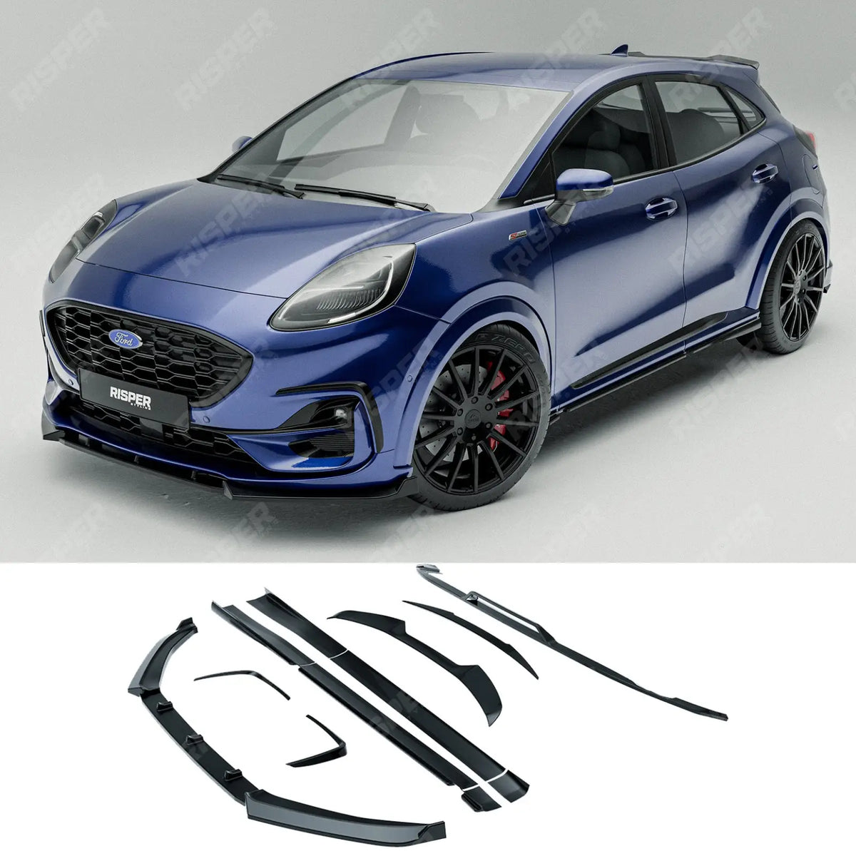 Full Aero Kit In Gloss Black For Ford Puma ST Line & ST Line X 2024+