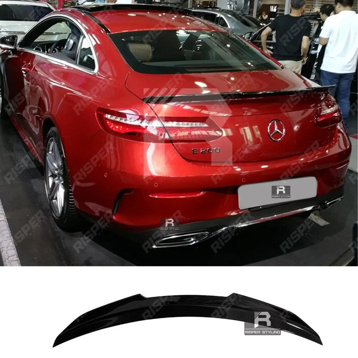 Gloss Black 'E63 AMG Style' Rear Spoiler For Mercedes E-Class Coupe C238 2016-2023