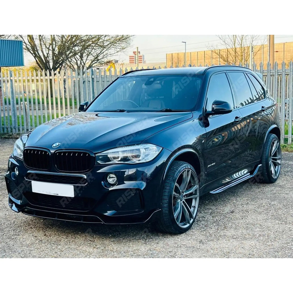 Gloss Black Front Grill Solid Slat For BMW X5 F15 2013-2018