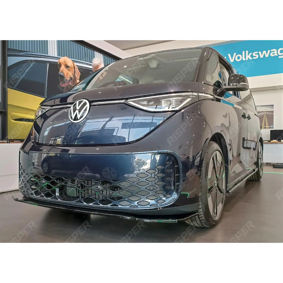 Gloss Black Front Splitter Lip For VW ID BUZZ 2021+