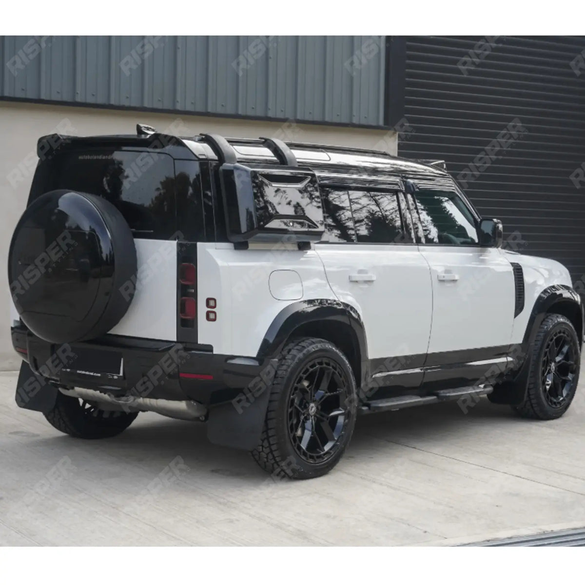 Gloss Black Full Exterior Moulding Set (10pc) For Land Rover Defender L663 110 2020 On