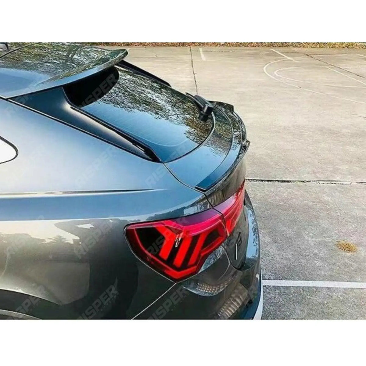 Gloss Black Mid Spoiler For Audi Q3 Sportback 2019 on