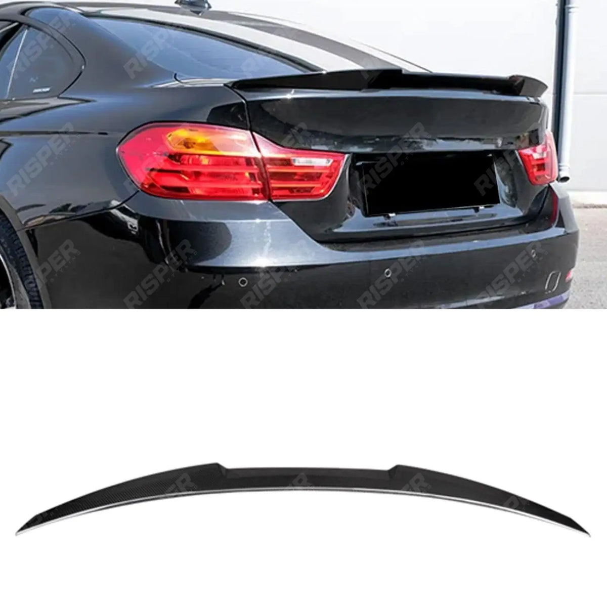 Gran Coupe Gloss Black M4 Style Rear Spoiler For BMW 4 Series F36 2014-2020