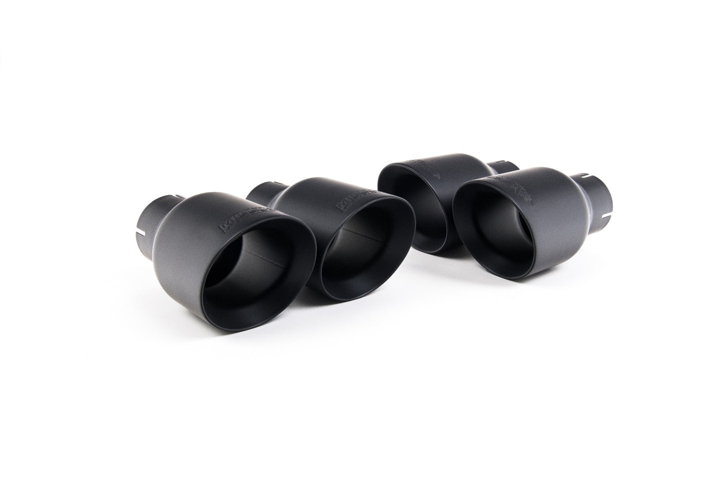 Audi S5 B9 Coupe/Cabriolet Non Sport Diff models - Resonated (Quieter) Cat-Back Exhaust System with Quad GT-100 Black Trims