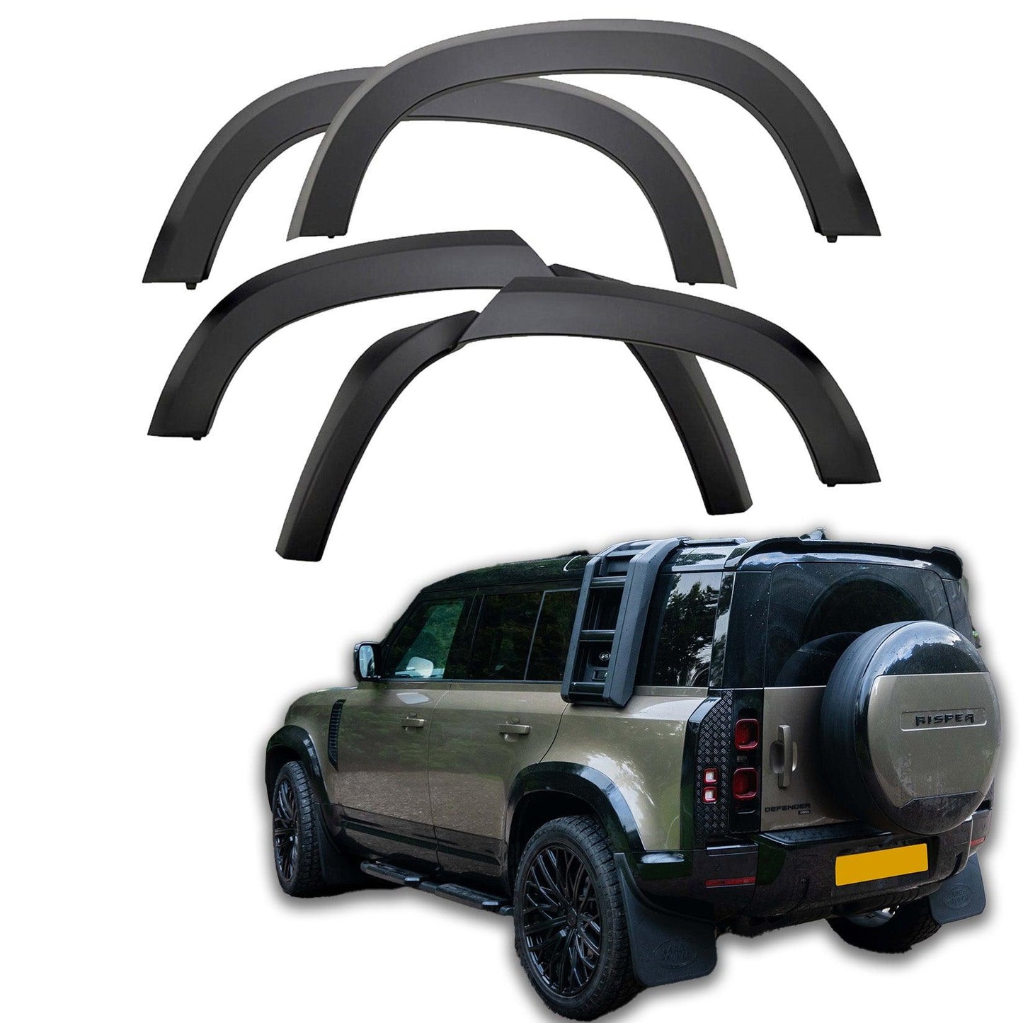 Land Rover Defender 110 2020 On - Matte Black Wheel Arch Kit - TMC Motorsport