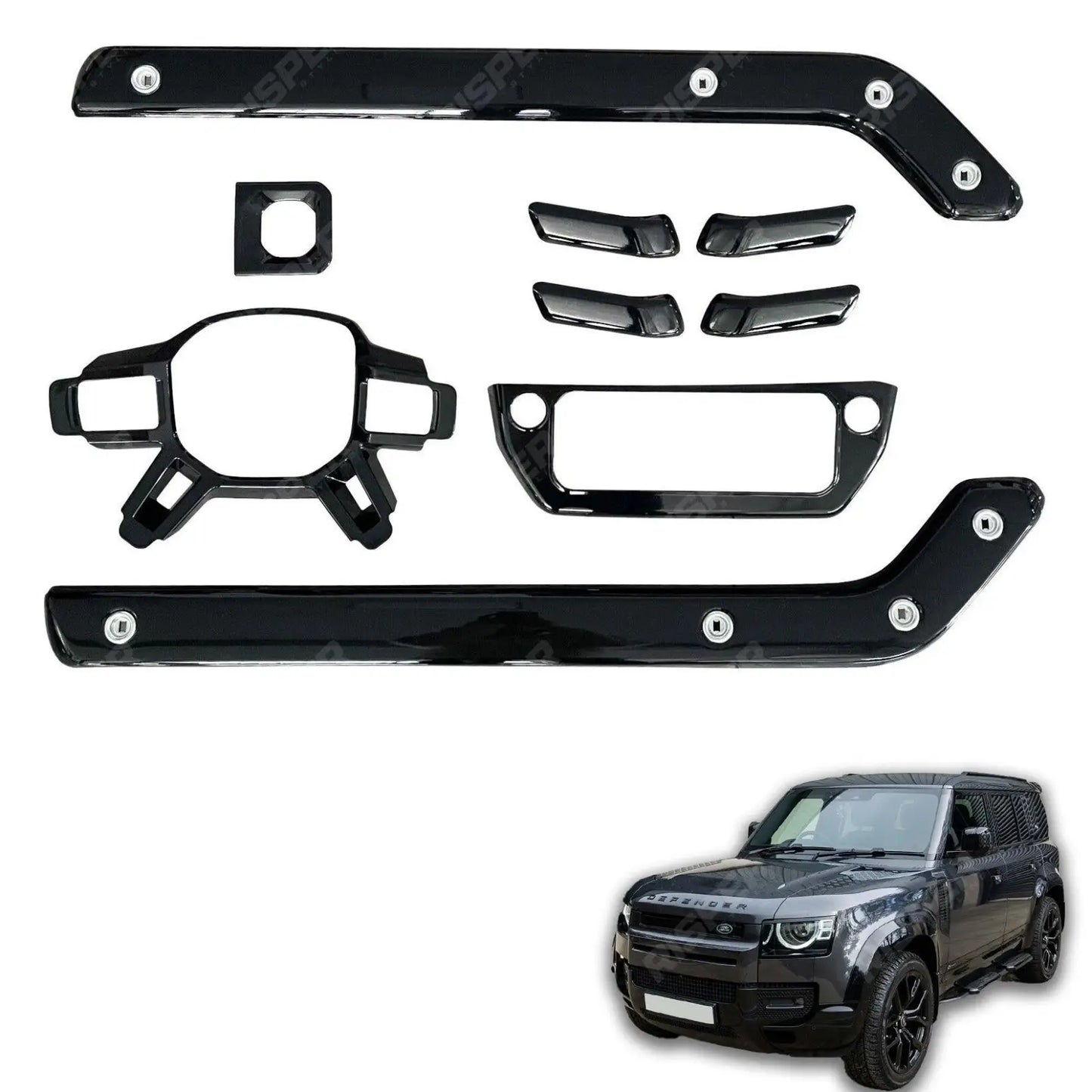 Land Rover Defender L663 2020 - 2024 Gloss Black Interior Trim Kit