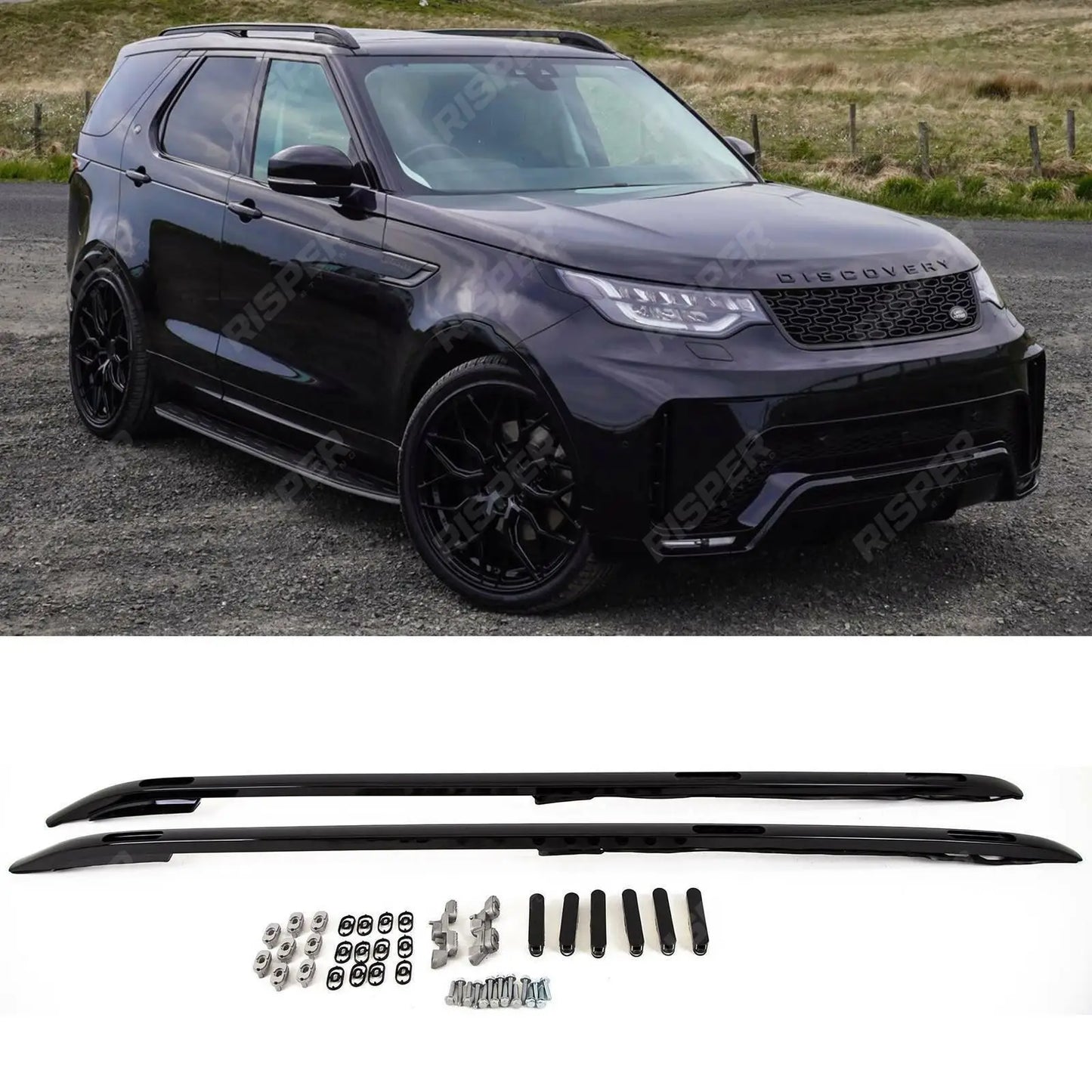 Land Rover Discovery 5 2017 Onward – OE Style Roof Rails Bars – Black – Pair