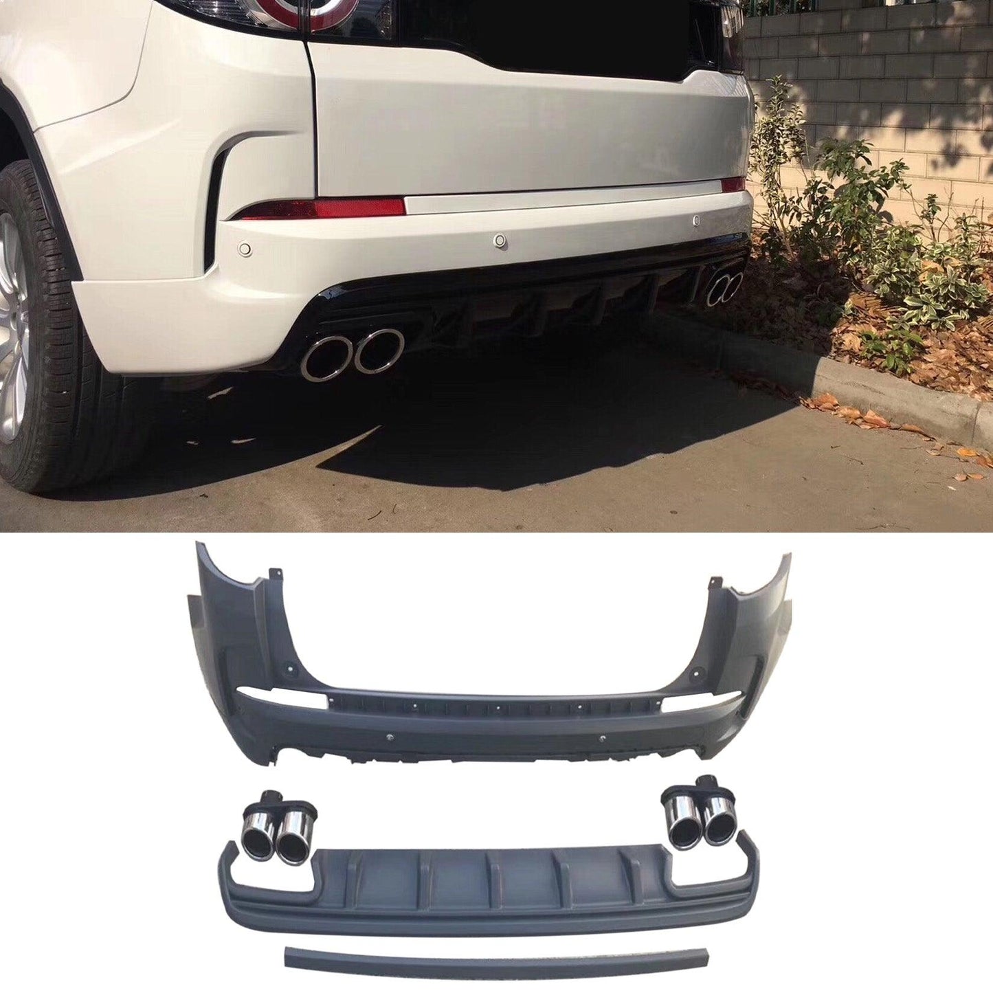 Land Rover Discovery Sport 2016-2019 Dynamic Rear Bumper Upgrade with Tail Pipes - TMC Motorsport