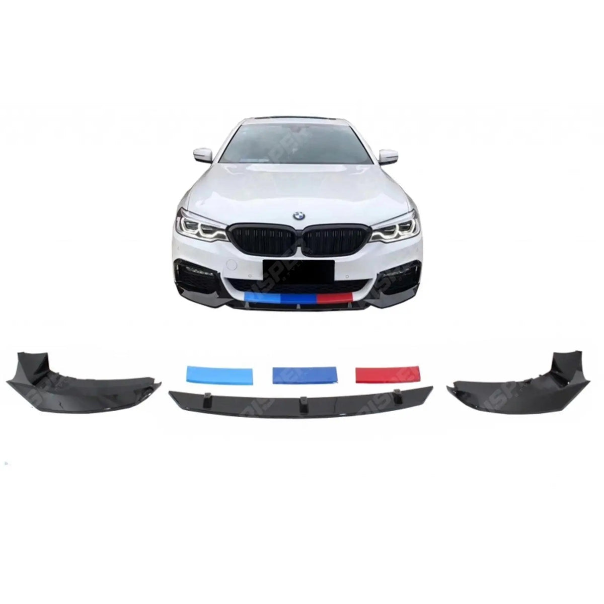 M5 Look Front Splitter In Gloss Black For BMW 5 Series M Sport G30 G31 2017+