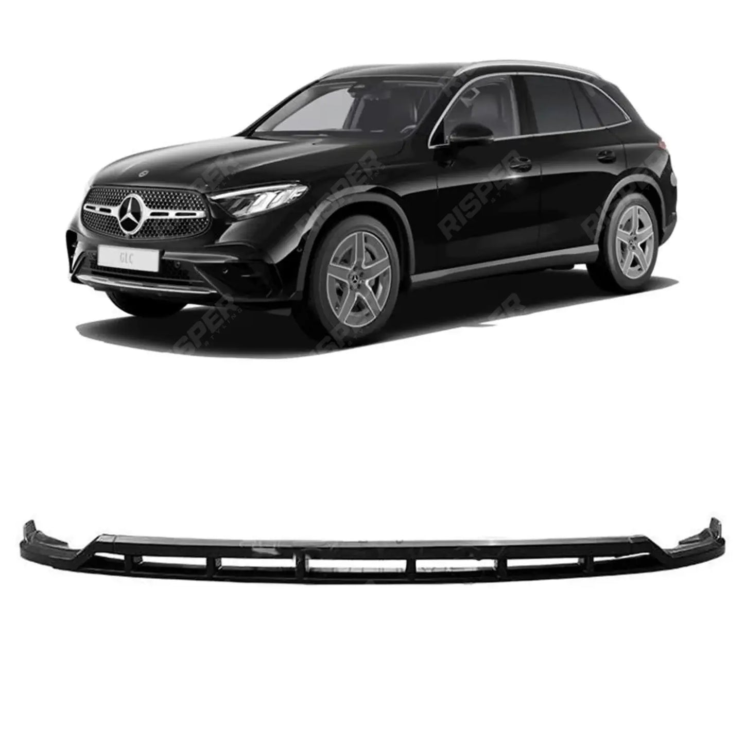 Mercedes GLC X254 2024+ Front Splitter Lip In Gloss Black