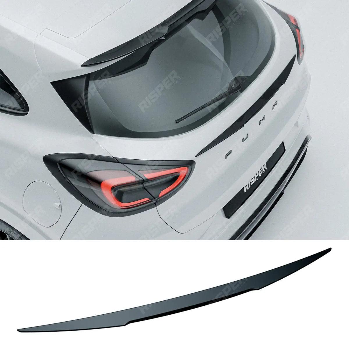 Mid Boot Spoiler In Gloss Black For Ford Puma ST Line & ST Line X 2019+