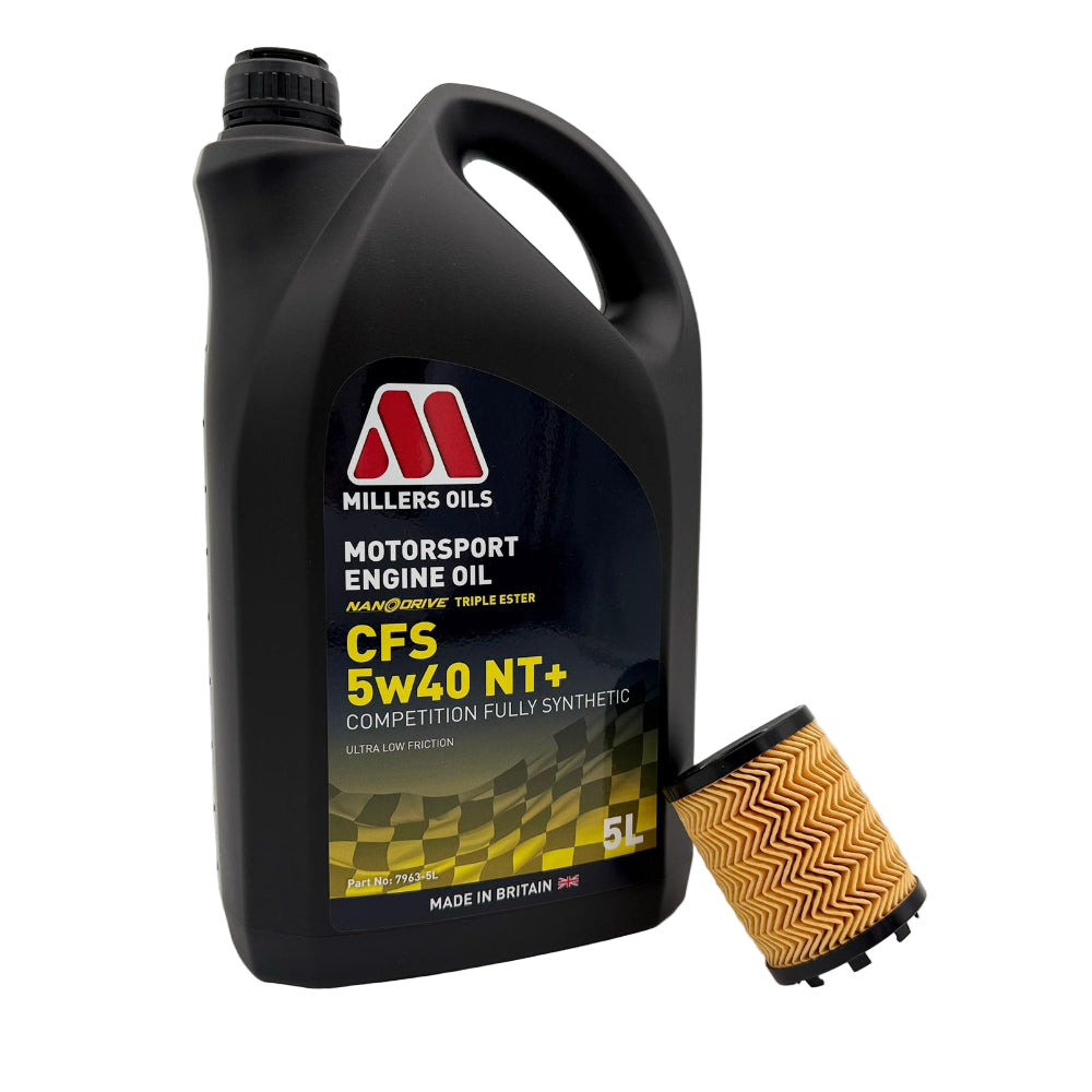 Abarth Punto Evo, 124 Spider Millers Oils NanoDrive CFS 5W40 NT+ Fully Synthetic Engine Oil Pack w/ Oil Filter