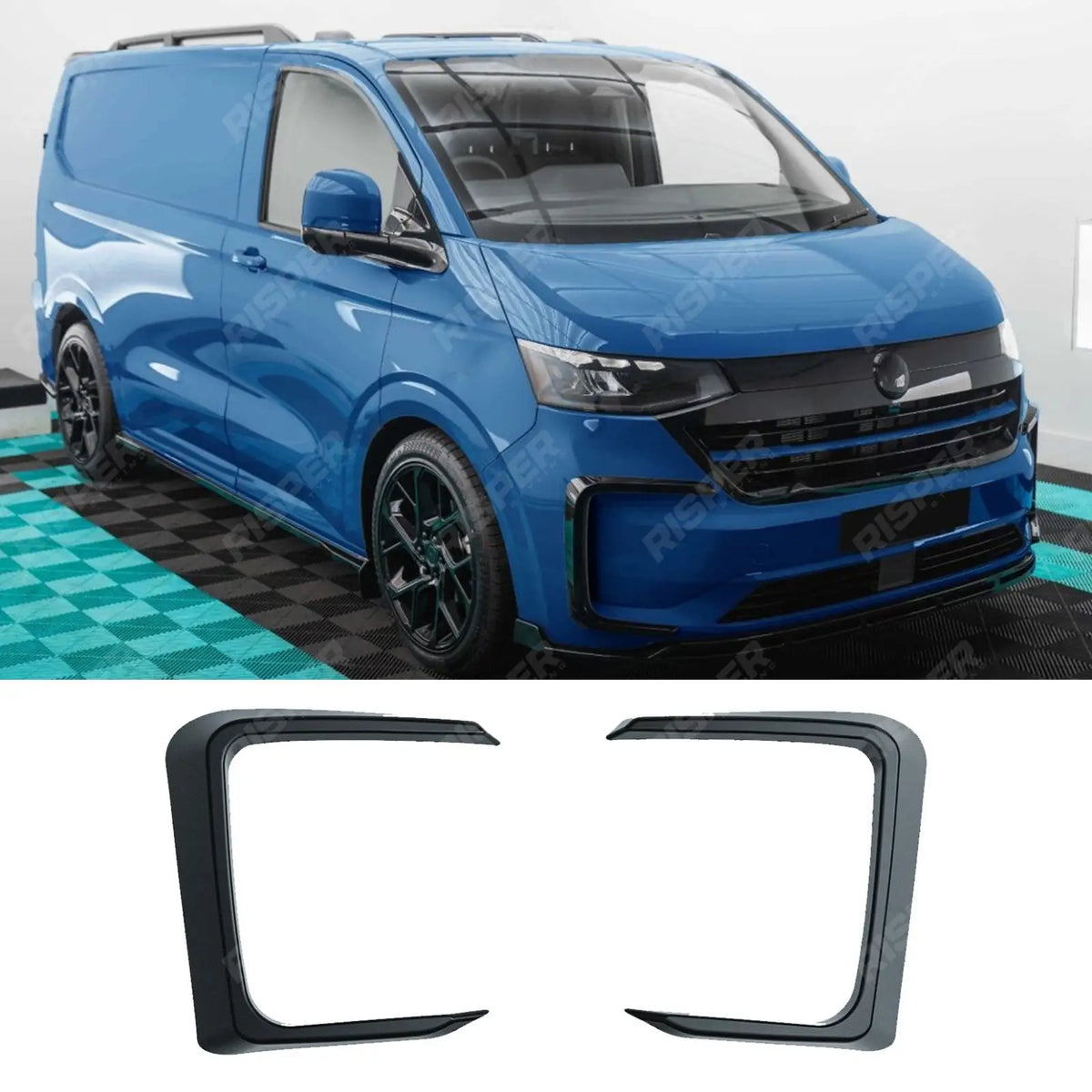 Outer Canard Loops In Gloss Black For Volkswagen Transporter T7 2025 on