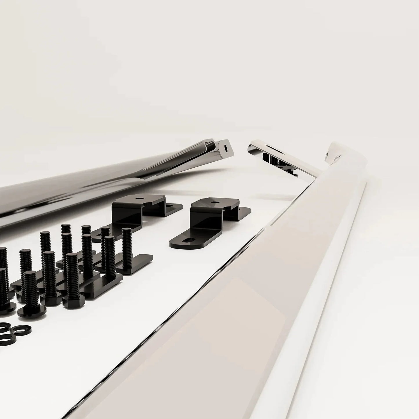 Volkswagen Transporter LWB T7 2025 On Trapezoid Side Bars In Stainless Steel - TMC Motorsport