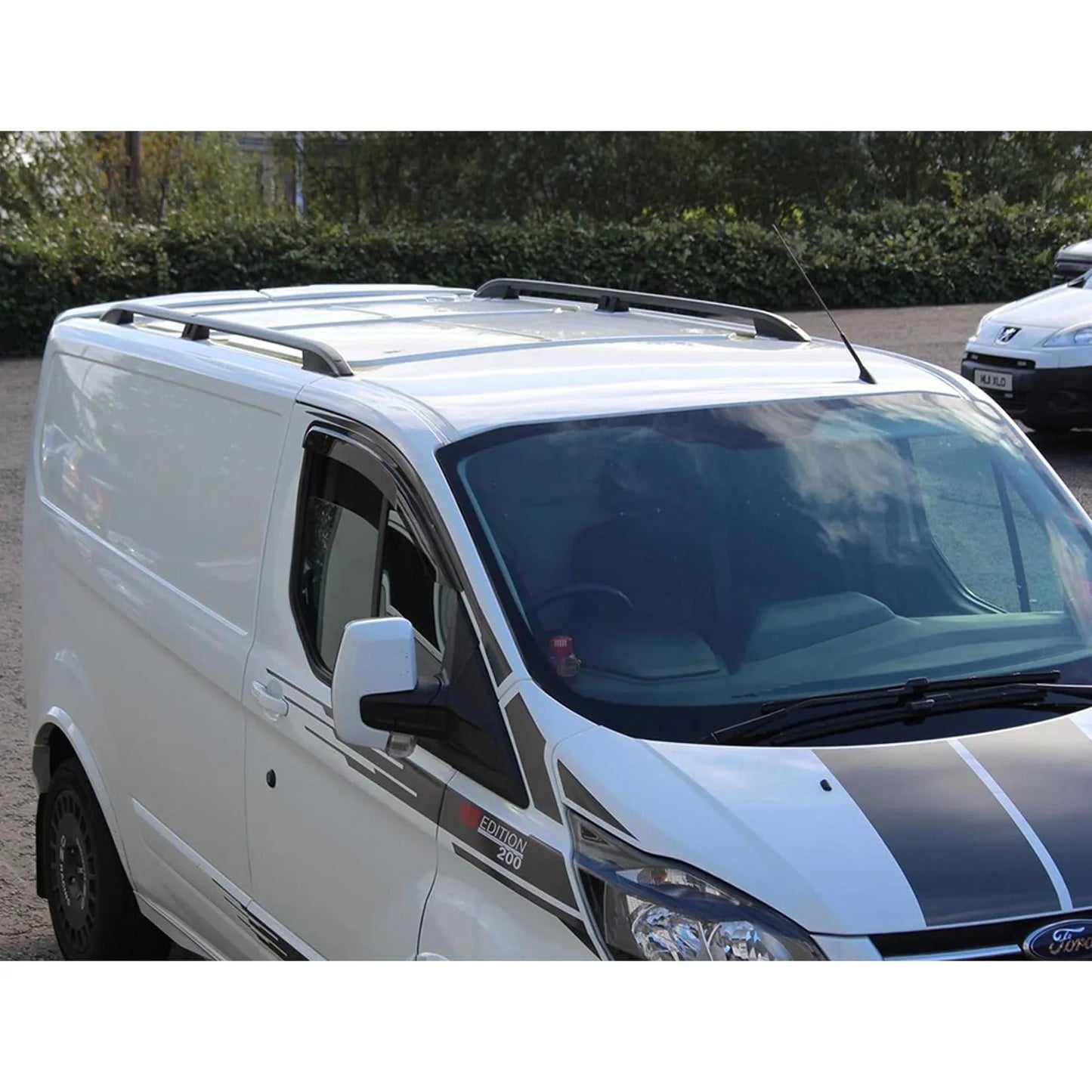 Ford Transit Custom 2013 - 2024 - Swb Aluminium Roof Bars - Roof Rails - Black - TMC Motorsport