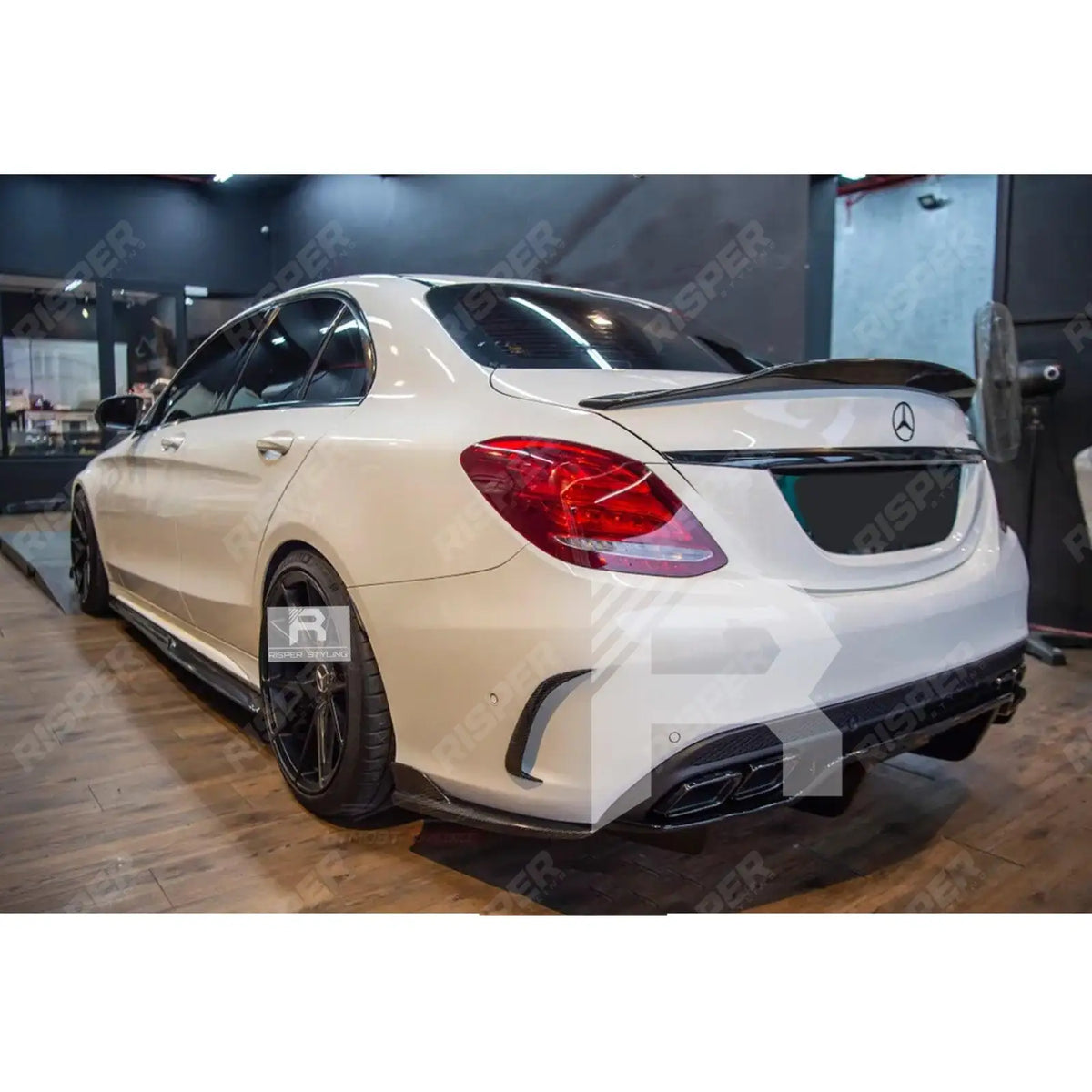 PSM Style Ducktail Spoiler In Gloss Black For Mercedes C-Class W205 2014-2019