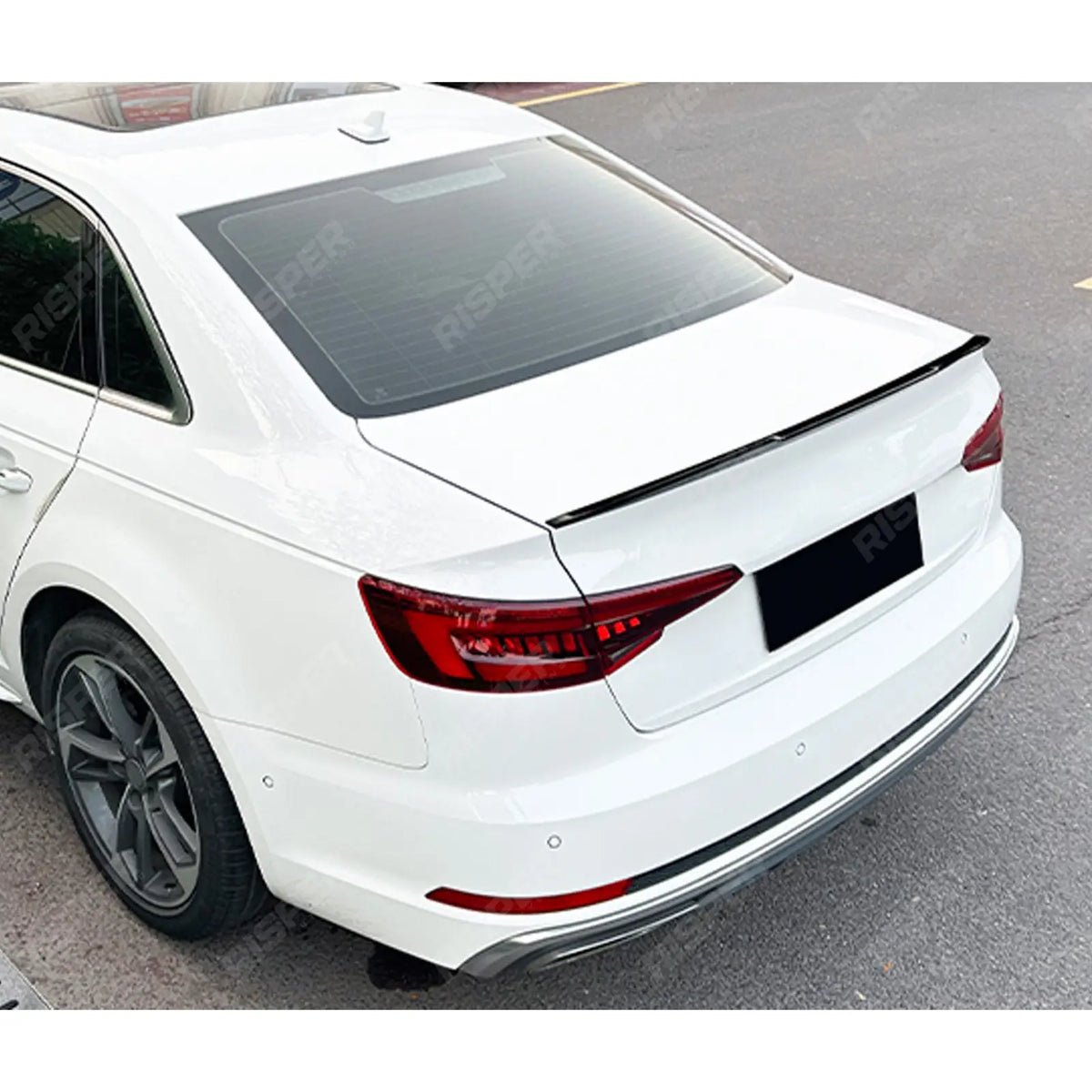 Rear Boot Spoiler in Gloss Black For Audi A4 B9 2017-2024