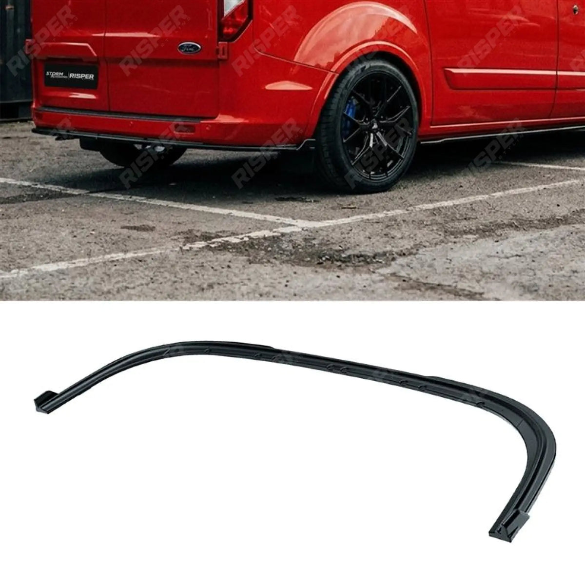 Rear Bumper Splitter In Gloss Black For Ford Transit Custom Mk1 Facelift 2017-2023