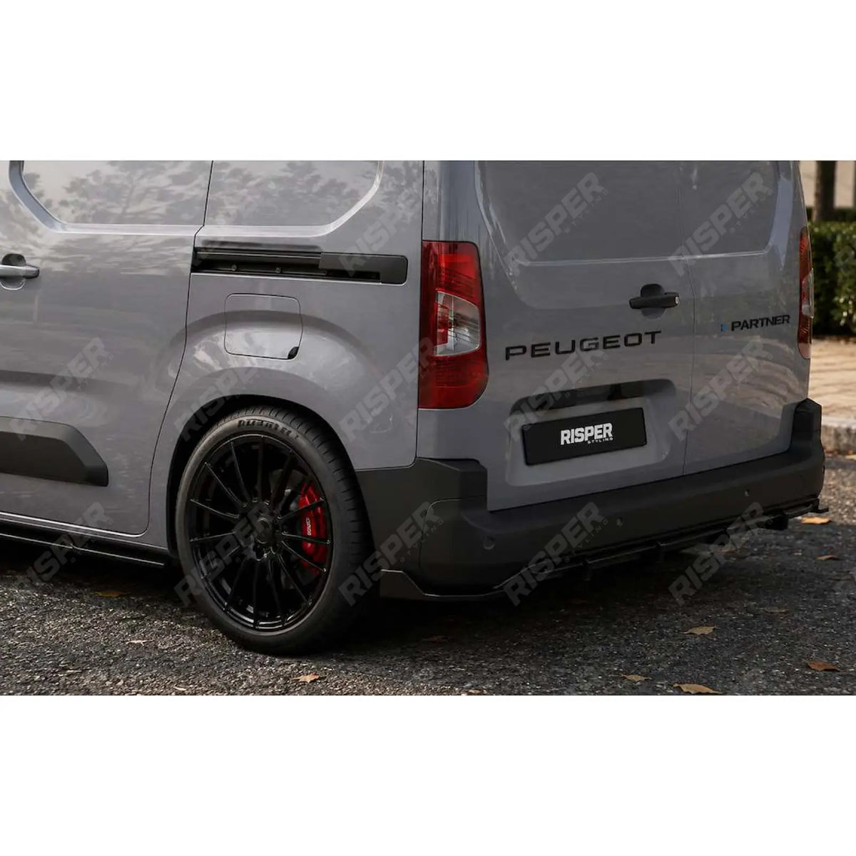 Rear Bumper Splitter in Gloss Black For Peugeot Partner / Citroen Berlingo 2023+