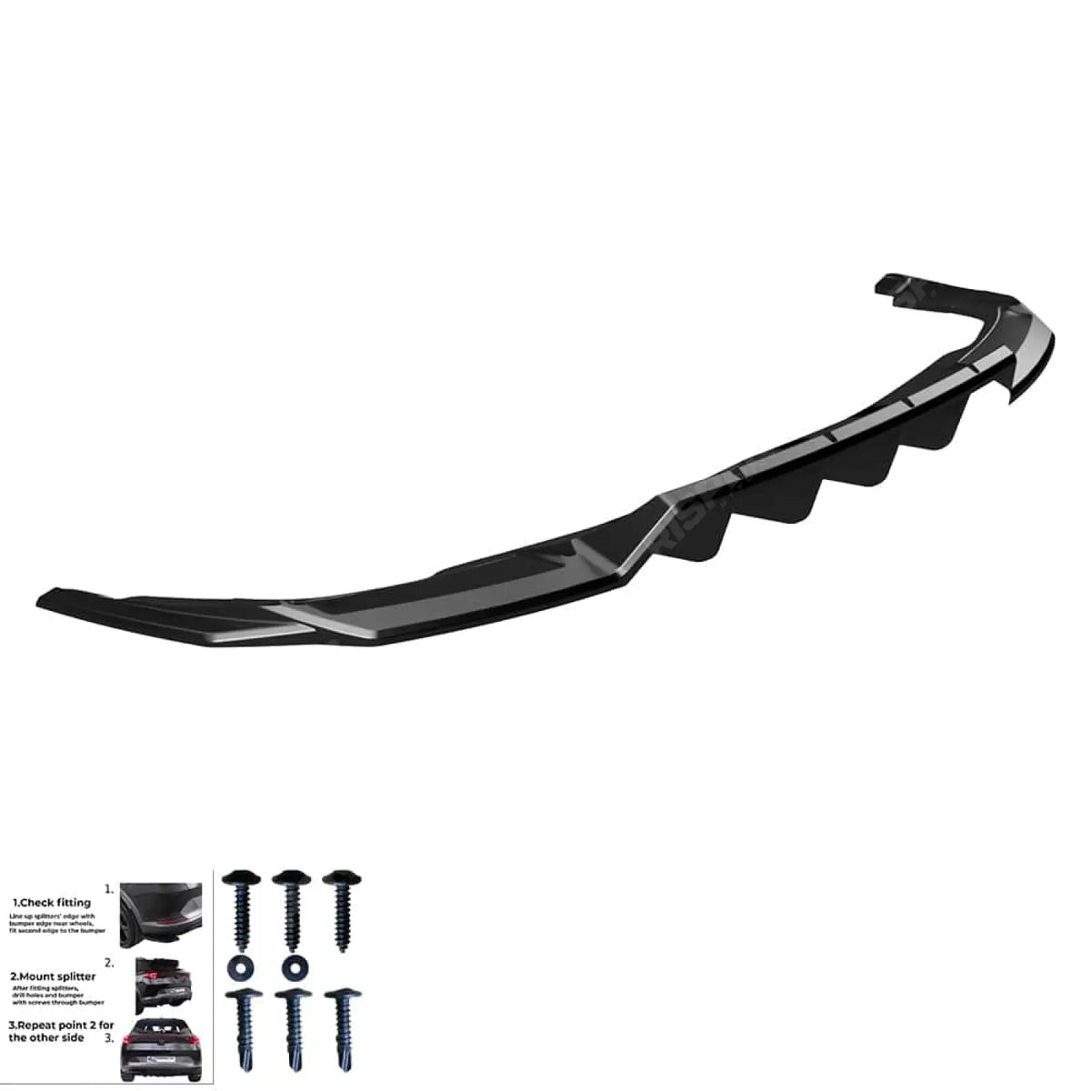 Rear Centre Splitters In Gloss Black (2 Pcs) For Audi Q5 S-Line Mk2 Facelift 2020-2024