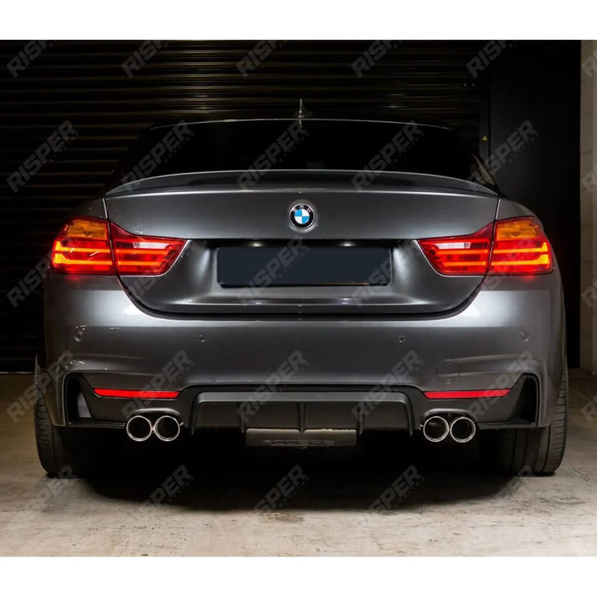 Rear Diffuser 00__00 In Matte Black For Bmw 4 Series F32 F36 M Sport 2014-2020