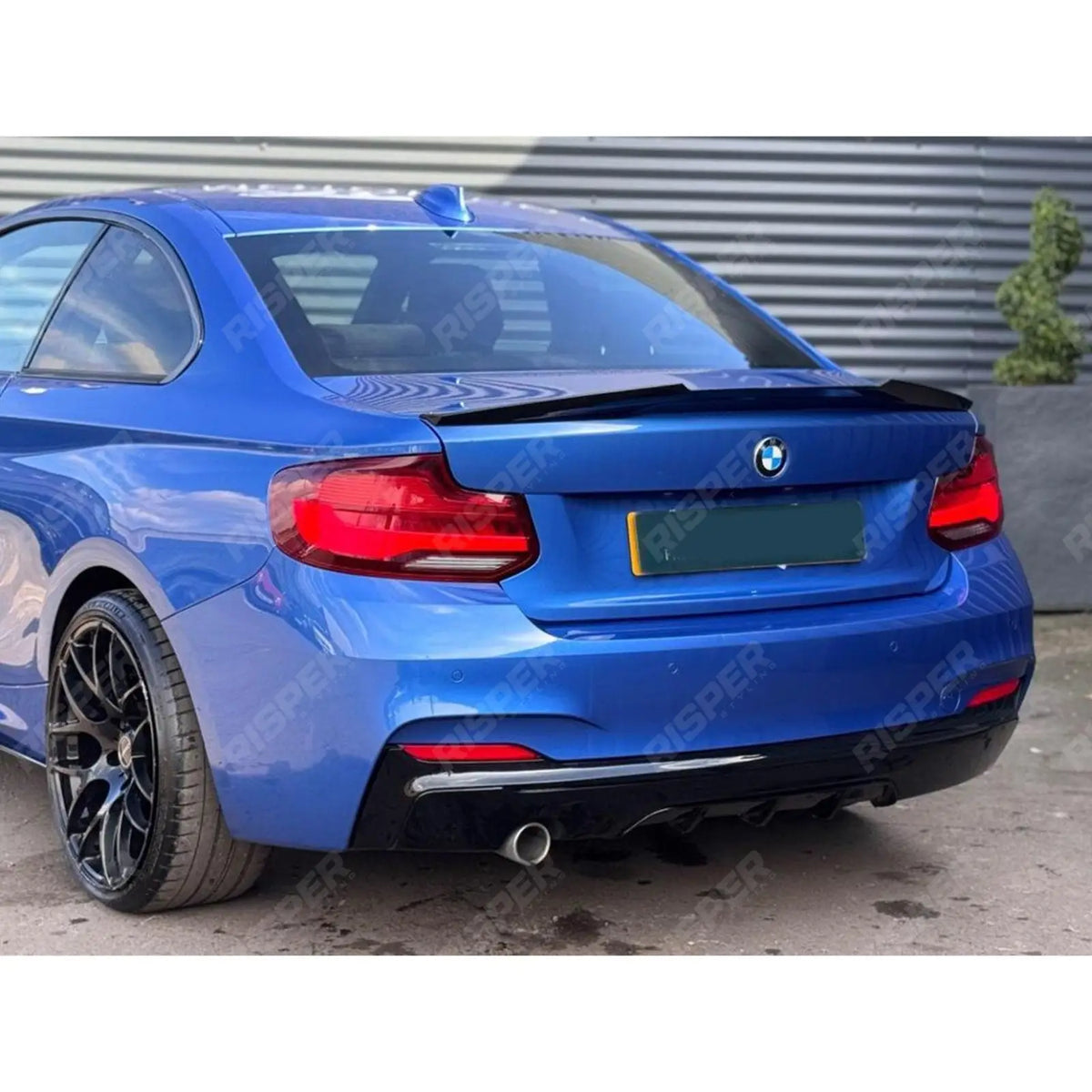 Rear Diffuser In Gloss Black 0___ For Bmw 2 Series F22 M Sport 2014-2021