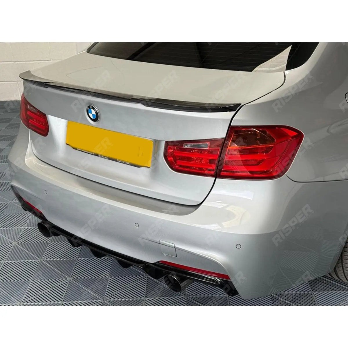 Rear Diffuser In Gloss Black For Bmw F30 F35 M Sport Single Tip Twin Exit