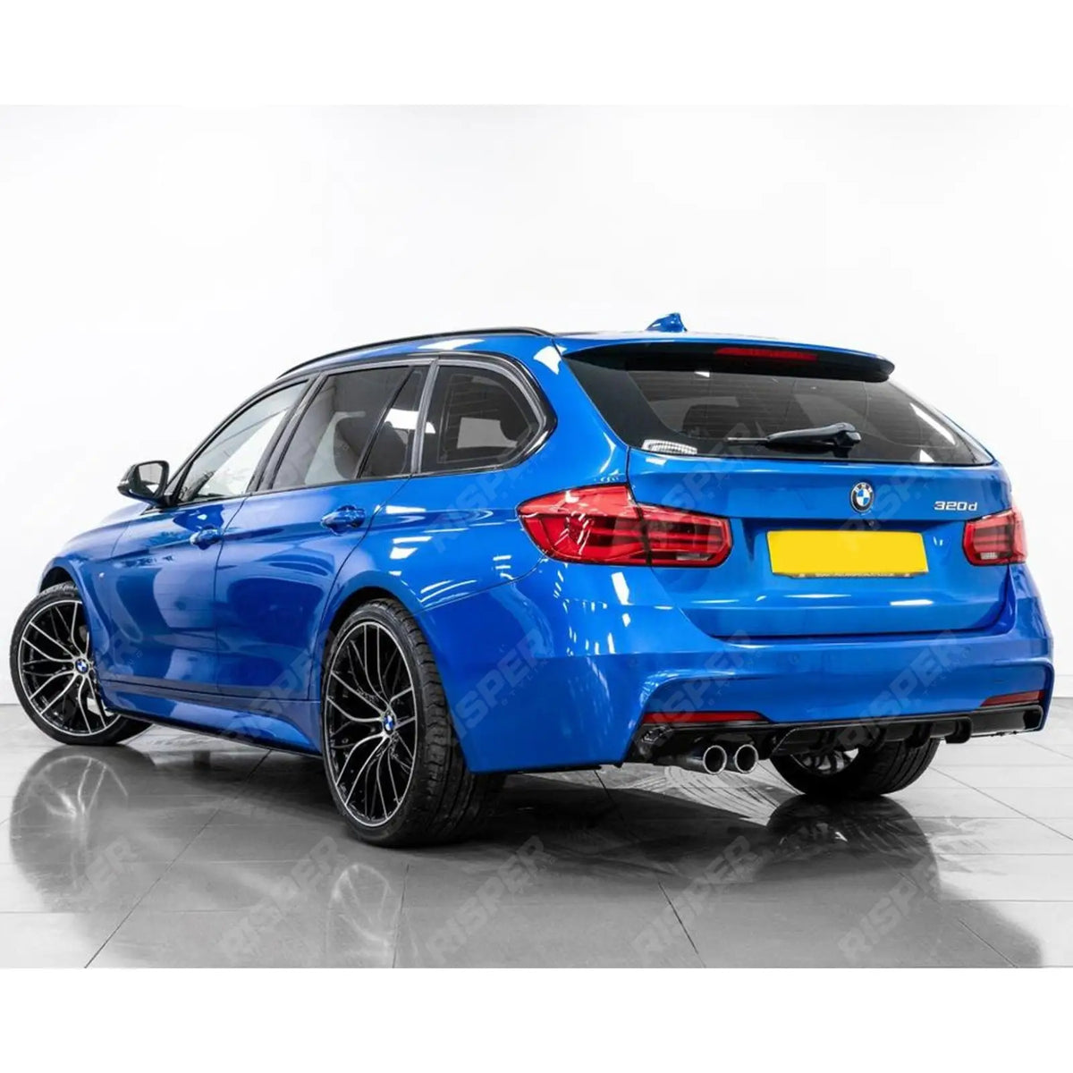 Rear Diffuser M Sport Twin Exit In Gloss Black For BMW 3 Series F30 F35 M Performance