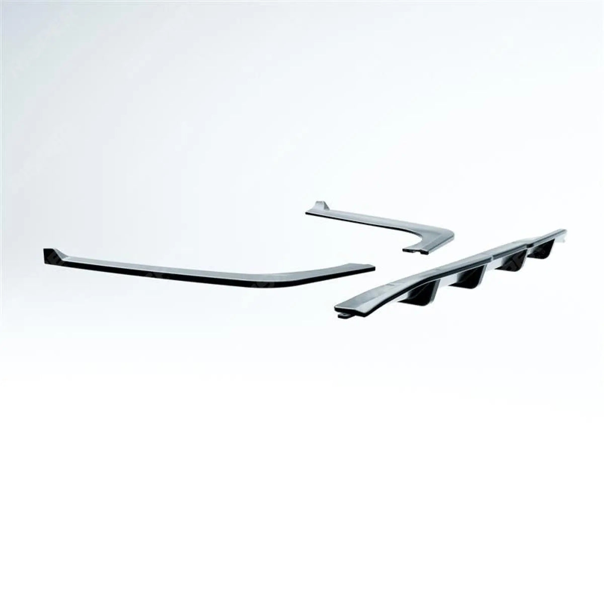 REAR DIFFUSER WITH CORNER SPLITTERS GLOSS BLACK For MERCEDES C CLASS W206 AMG LINE 2022+