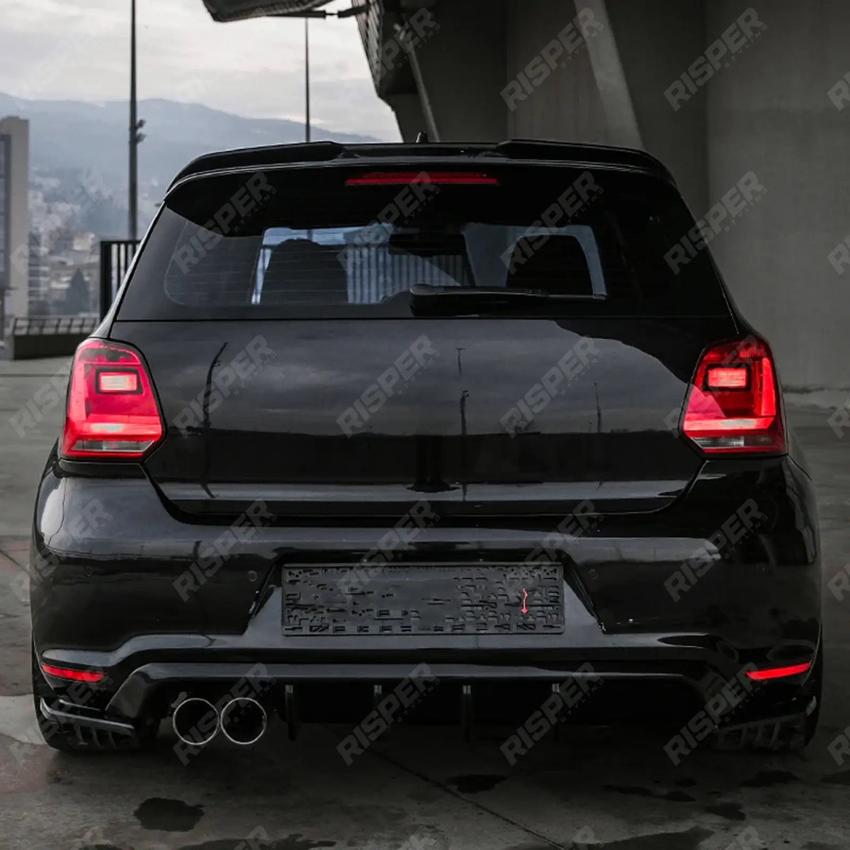Rear Side Splitters in Gloss Black For Volkswagen Polo Gti Mk5 2009-2014