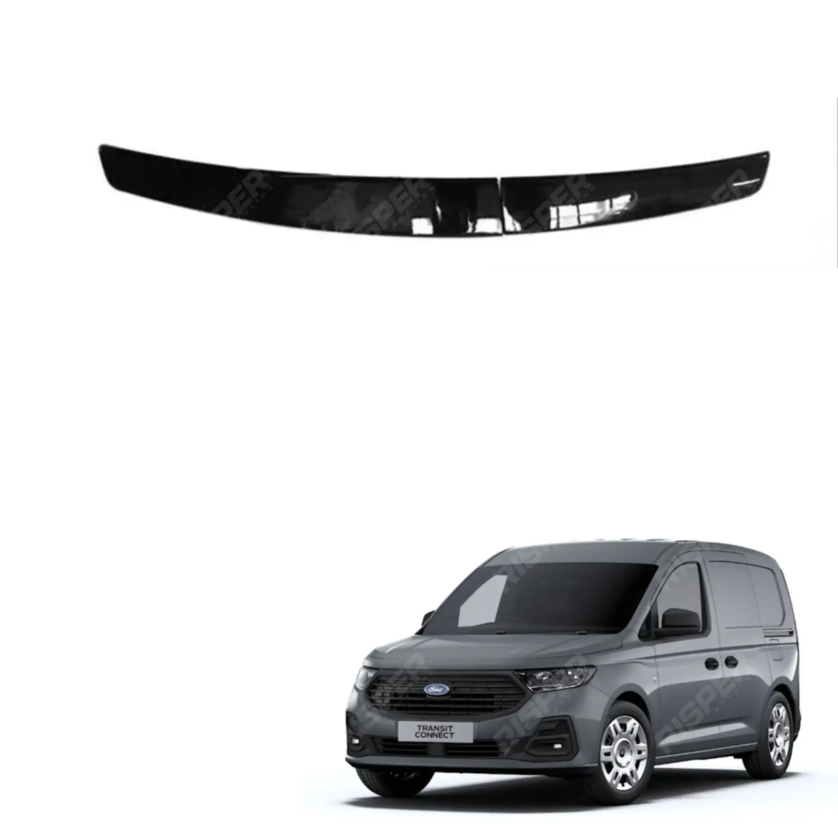 Rear Spoiler Barn Door in Gloss Black For Ford Transit Connect