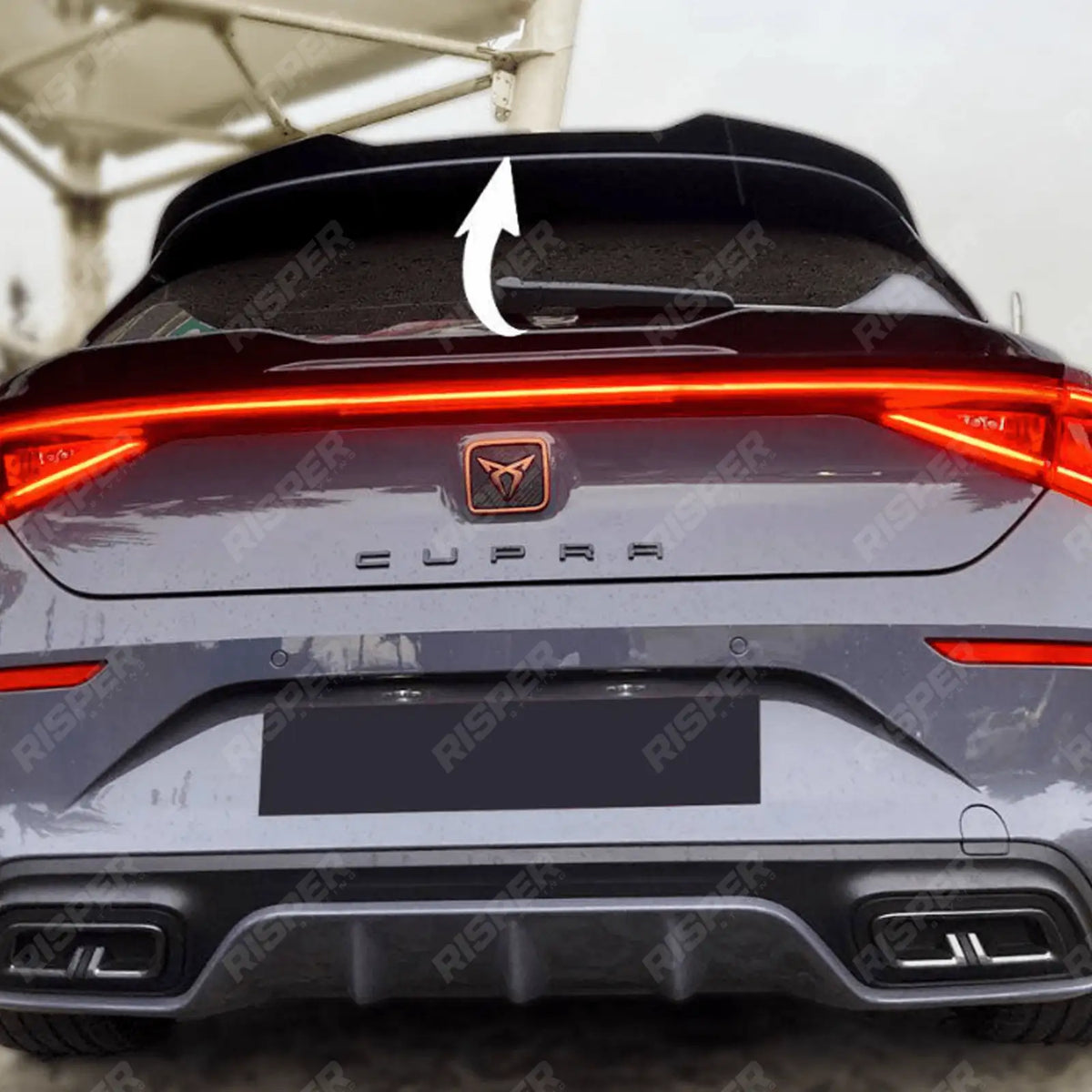 Rear Spoiler Cap In Gloss Black For Cupra Leon 2020 On