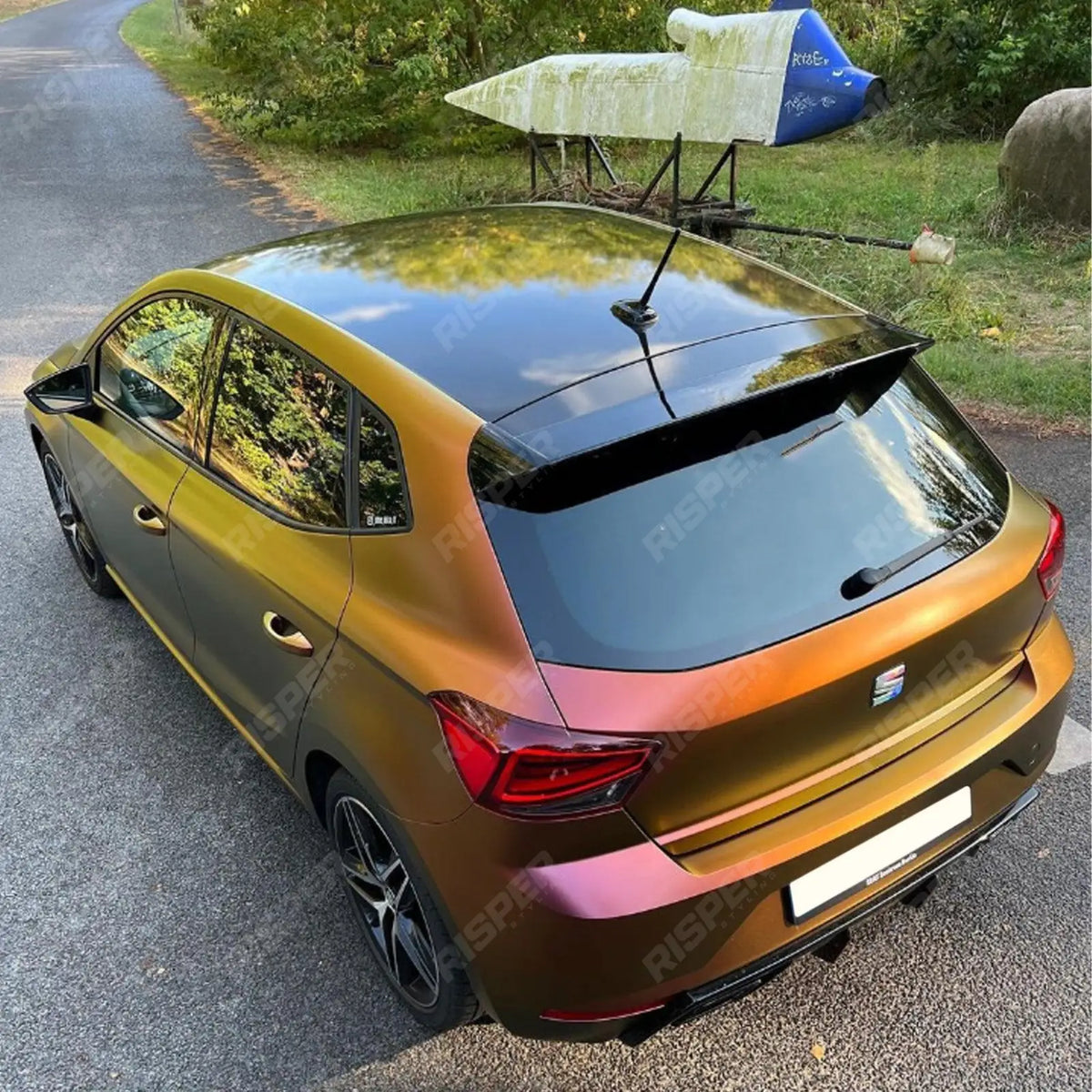 Rear Spoiler 'Cupra Look' In Gloss Black For Seat Ibiza 5dr Mk5 6f 2017-2022