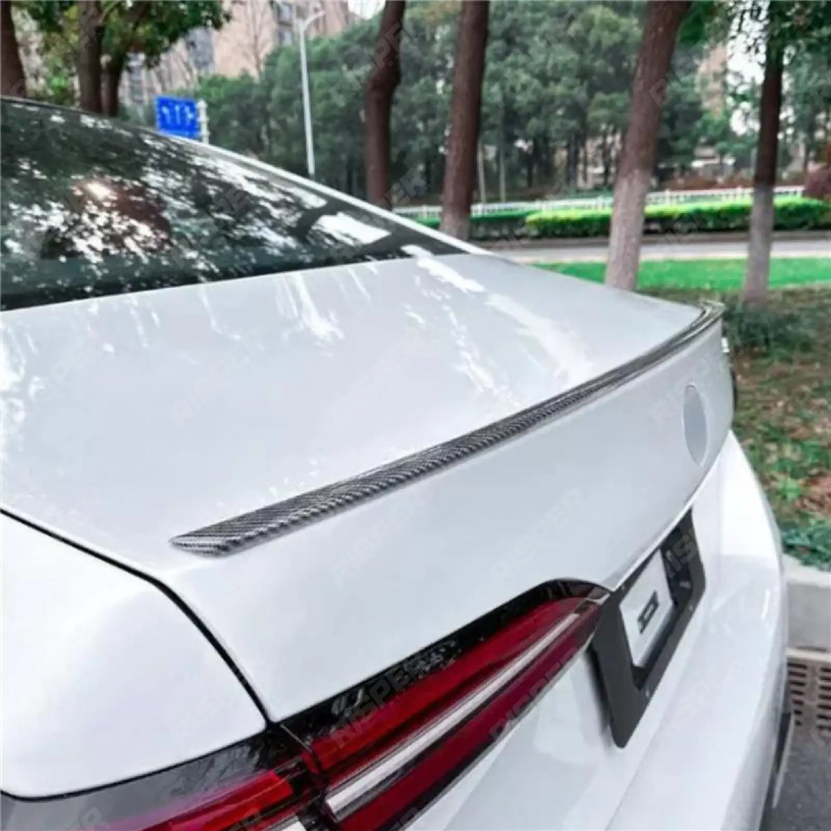 Rear Spoiler In Carbon Look For Bmw 5 Series G60 2024 On - M Sport