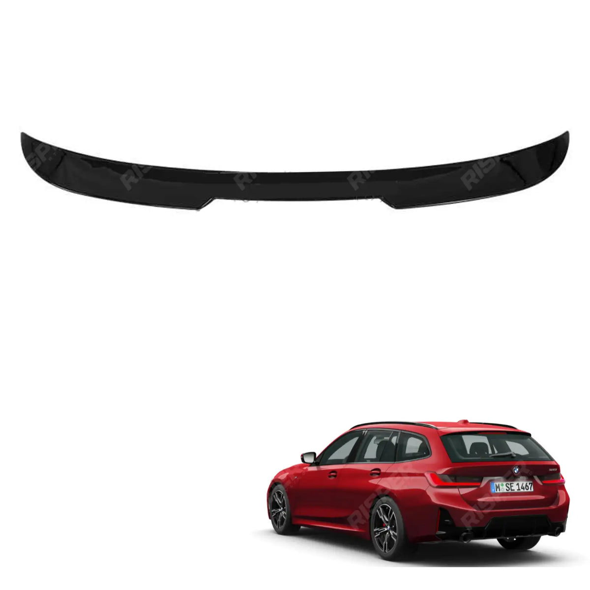 Rear Spoiler In Gloss Black For BMW 3 Series Touring G21 2018+